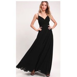 Lulu’s lovely black maxi dress bridesmaid